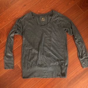 7 for all mankind long sleeve grey tee
